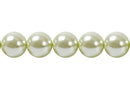 Perla Cristal Tradicional Redonda Lisa 8 mm Verde Claro