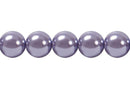 Perla Cristal Tradicional Redonda Lisa 8 mm Lila