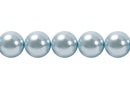 Perla Cristal Tradicional Redonda Lisa 8 mm Celeste
