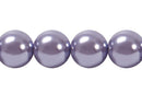 Perla Cristal Tradicional Redonda Lisa 12 mm Lila