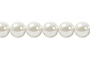 Perla Cristal Tradicional Redonda Lisa 6 mm Blanco