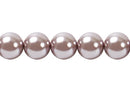 Perla Cristal Tradicional Redonda Lisa 8 mm Rosa Vintage
