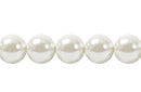 Perla Cristal Tradicional Redonda Lisa 8 mm Blanco