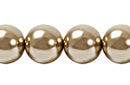 Perla Cristal Tradicional Redonda Lisa 14 mm Oro Oscuro