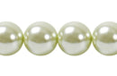 Perla Cristal Tradicional Redonda Lisa 14 mm Verde Claro