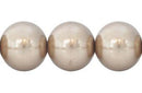 Perla Cristal Tradicional Redonda Lisa 16 mm Oro Oscuro