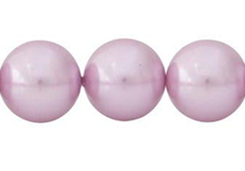 Perla Cristal Tradicional Redonda Lisa 16 mm Rosa