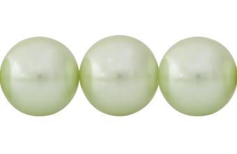 Perla Cristal Tradicional Redonda Lisa 16 mm Verde Claro