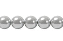 Perla Cristal Tradicional Redonda Lisa 6 mm Gris Plata