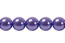 Perla Cristal Tradicional Redonda Lisa 6 mm Morado