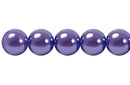 Perla Cristal Tradicional Redonda Lisa 8 mm Morado
