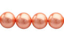 Perla Cristal Tradicional Redonda Lisa 12 mm Salmon