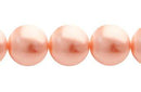 Perla Cristal Tradicional Redonda Lisa 14 mm Salmon