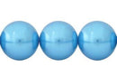 Perla Cristal Tradicional Redonda Lisa 16 mm Azul