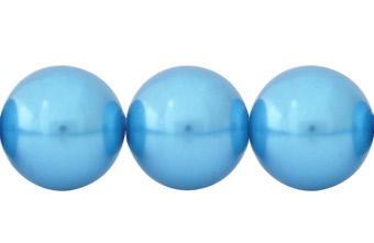 Perla Cristal Tradicional Redonda Lisa 16 mm Azul