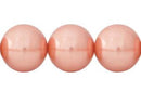 Perla Cristal Tradicional Redonda Lisa 16 mm Salmon