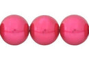 Perla Cristal Tradicional Redonda Lisa 16 mm Magenta