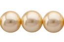 Perla Cristal Tradicional Redonda Lisa 16 mm Amarillo Dorado