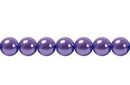 Perla Cristal Tradicional Redonda Lisa 16 mm Morado