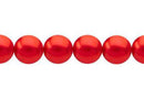 Perla Cristal Tradicional Redonda Lisa 6 mm Rojo