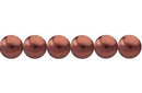 Perla Cristal Tradicional Redonda Lisa 4 mm Chocolate