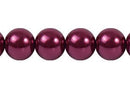 Perla Cristal Tradicional Redonda Lisa 14 mm Rojo Oscuro