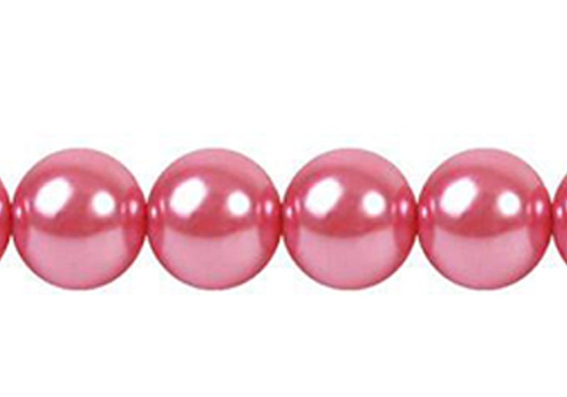 Perla Cristal Tradicional Redonda Lisa 14 mm Rosa Opalo