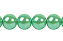 Perla Cristal Tradicional Redonda Lisa 14 mm Verde Lima
