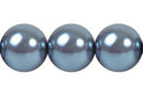 Perla Cristal Tradicional Redonda Lisa 16 mm Gris Oxford