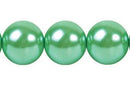 Perla Cristal Tradicional Redonda Lisa 16 mm Verde Lima