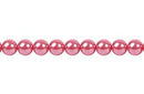 Perla Cristal Tradicional Redonda Lisa 4 mm Rosa Opalo