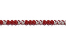 Cristal Kristen Limited Edition 3x4 mm color Rojo Oscuro Half Shine