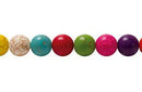 Piedra Semipreciosa Imitacion Turquesa Redonda Lisa 10 mm Multicolor Otonal